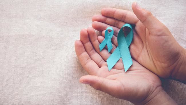 cervical cancer hands ribbon